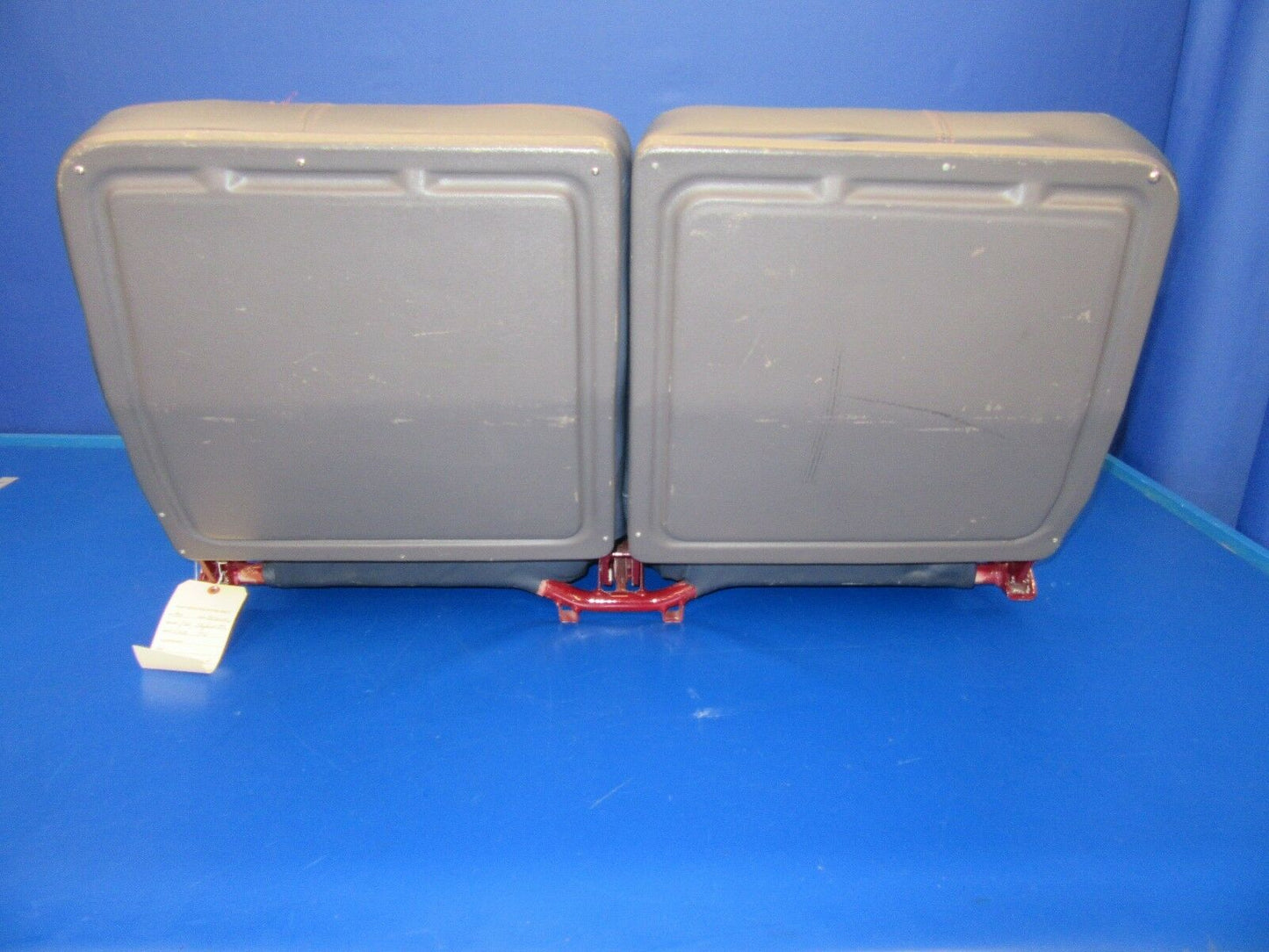 Cessna R182 Rear Seat Gray Leather w/ Red Stitching Reclines (0917-96)