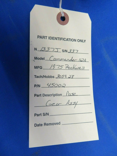 Rockwell Commander 112A Nose Gear Assy P/N 45002 (1020-460)