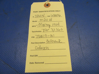 Mooney M20G Bellcrank Aileron P/N 730019-001 (0921-430)