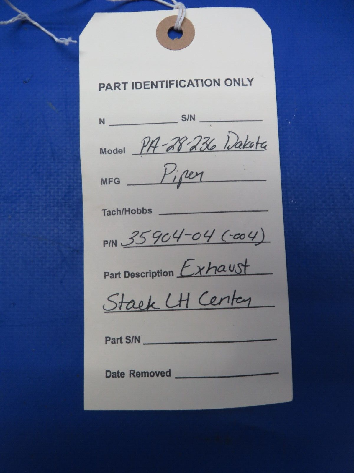 Piper PA-28-236 Dakota LH Center Exhaust Stack P/N 35904-04 (0723-359)