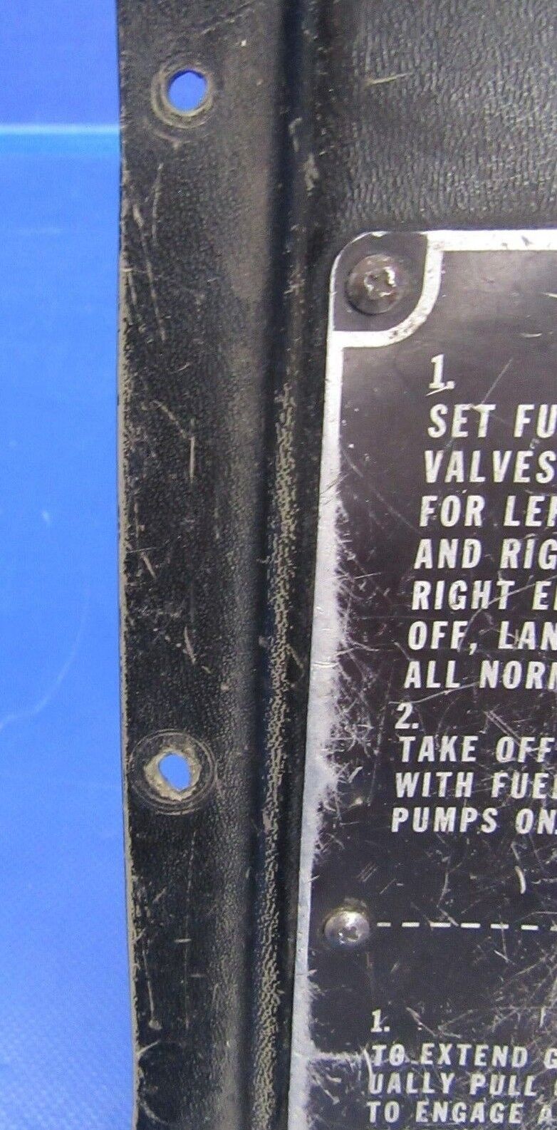 1956 Cessna 310 Panel / Cover Fuel and Gear (0118-95)