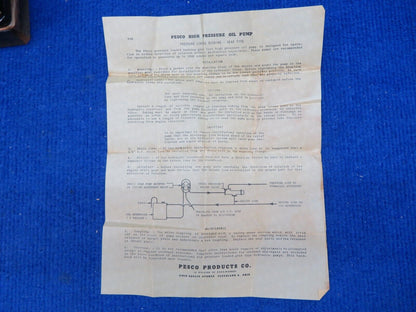 Pesco Hydraulic Pump Vintage P/N 1P-349-N NOS (0522-828)