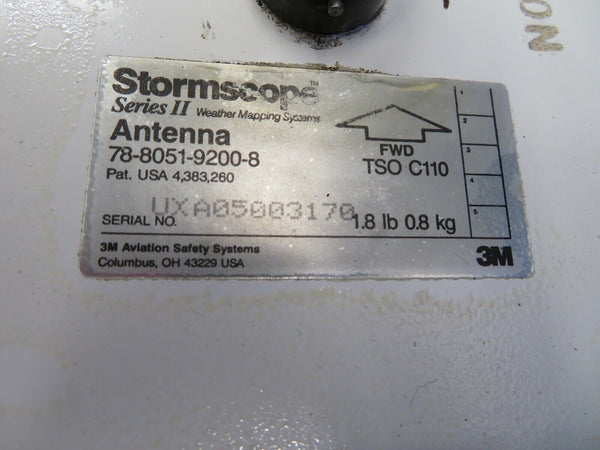 3M Storm Scope Series II Antenna P/N 78-8051-9200-8 (0120-108)