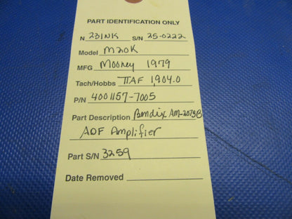 Bendix AM-2073B ADF Amplifier P/N 4001157-7005 (0721-602)