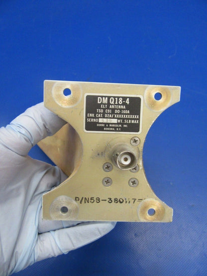 Dorne & Margolin ELT Antenna P/N DM-Q18-4, 58-380117-1 Use 110-334 (0518-302)