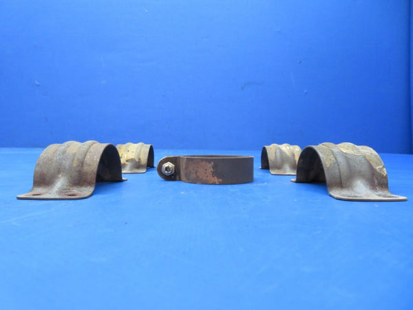 Beech B33 Debonair Exhaust Clamps P/N 186-8A, 35-950126 LOT (0923-617)