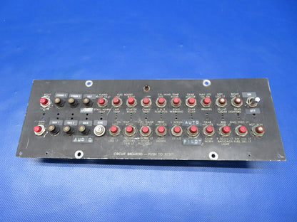Early Cessna 310 / 310B Circuit Breaker Panel Assy P/N 0812405-2 (1223-206)
