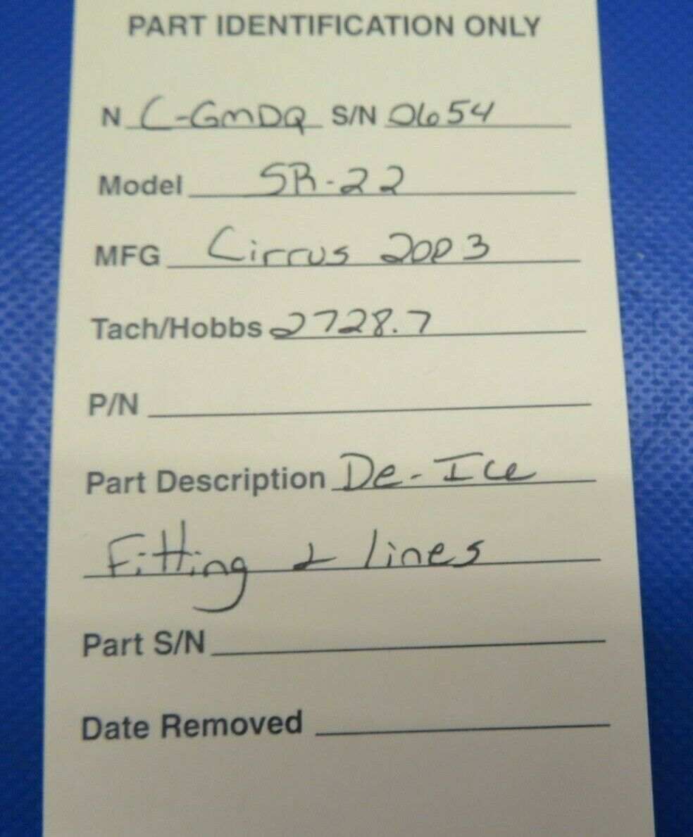 Cirrus SR-22 De-Ice Fitting & Lines (0520-376)