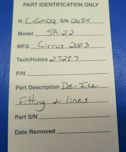 Cirrus SR-22 De-Ice Fitting & Lines (0520-376)