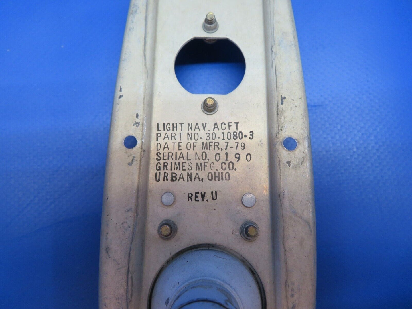 Grimes Nav Light Base Plate P/N 30-1080-3 (0922-51)