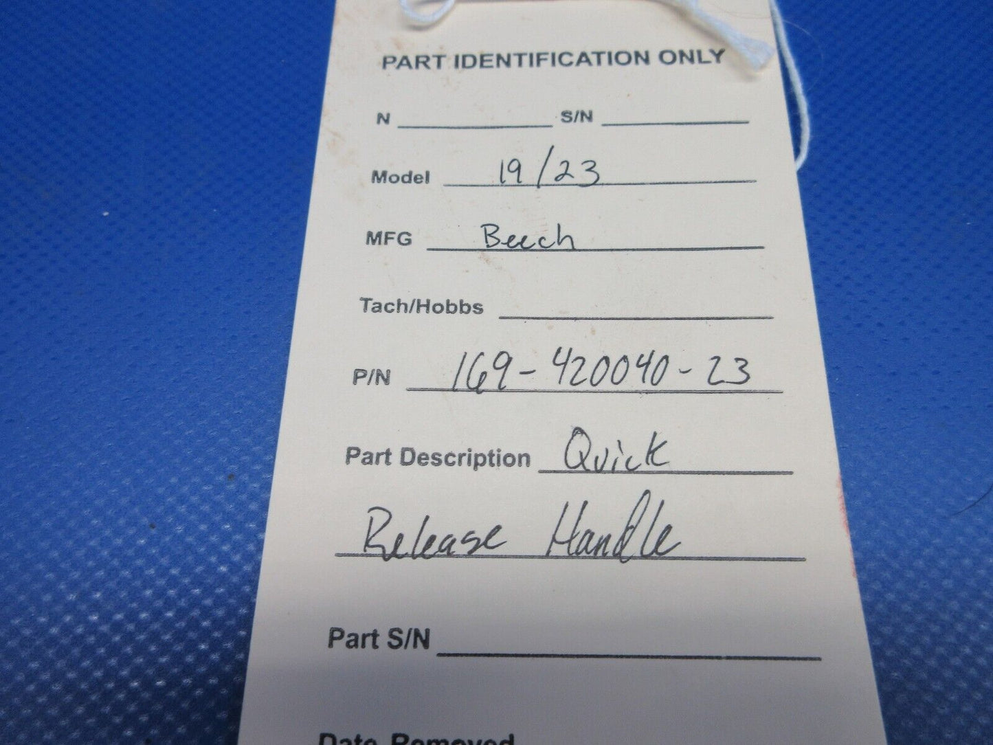 Beech 19 / 23 Cabin Door Quick Release Handle P/N 169-420040 (0324-1066)