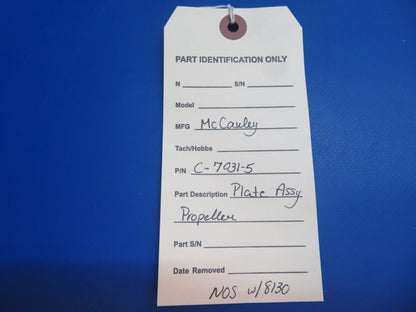 McCauley Plate Assy Propeller P/N C-7031-5 w/ 8130 NOS (0323-660)