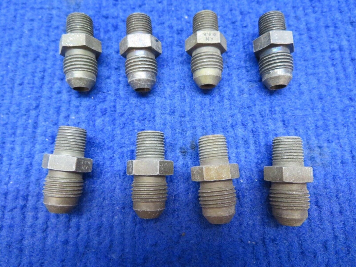 Steel Nipple Straight Pipe to Flared Tube P/N AN816-5 LOT OF 8 NOS (0722-472)