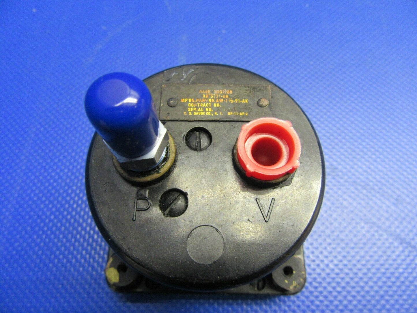 Cessna 182 / 182D Suction Gauge & Stewart Warner Amp AN771-5A, 820772 (0621-300)
