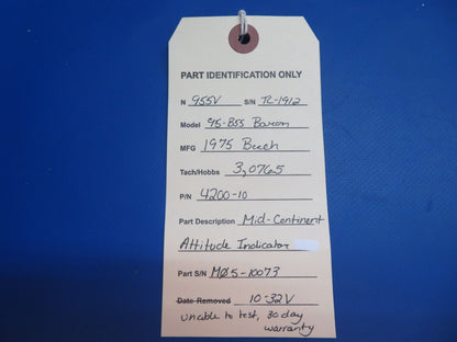 Mid-Continent Attitude Indicator P/N 4200-10 (0223-790)
