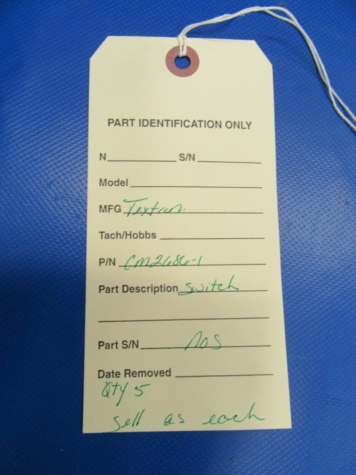 Cessna Switch P/N CM2686-1 NOS (0419-313)