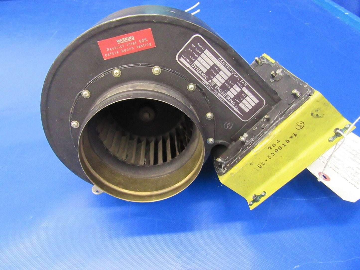 Beech Baron 58P Dynamic Air Cabin Heater Fan P/N 0241-500BA (0418-38)