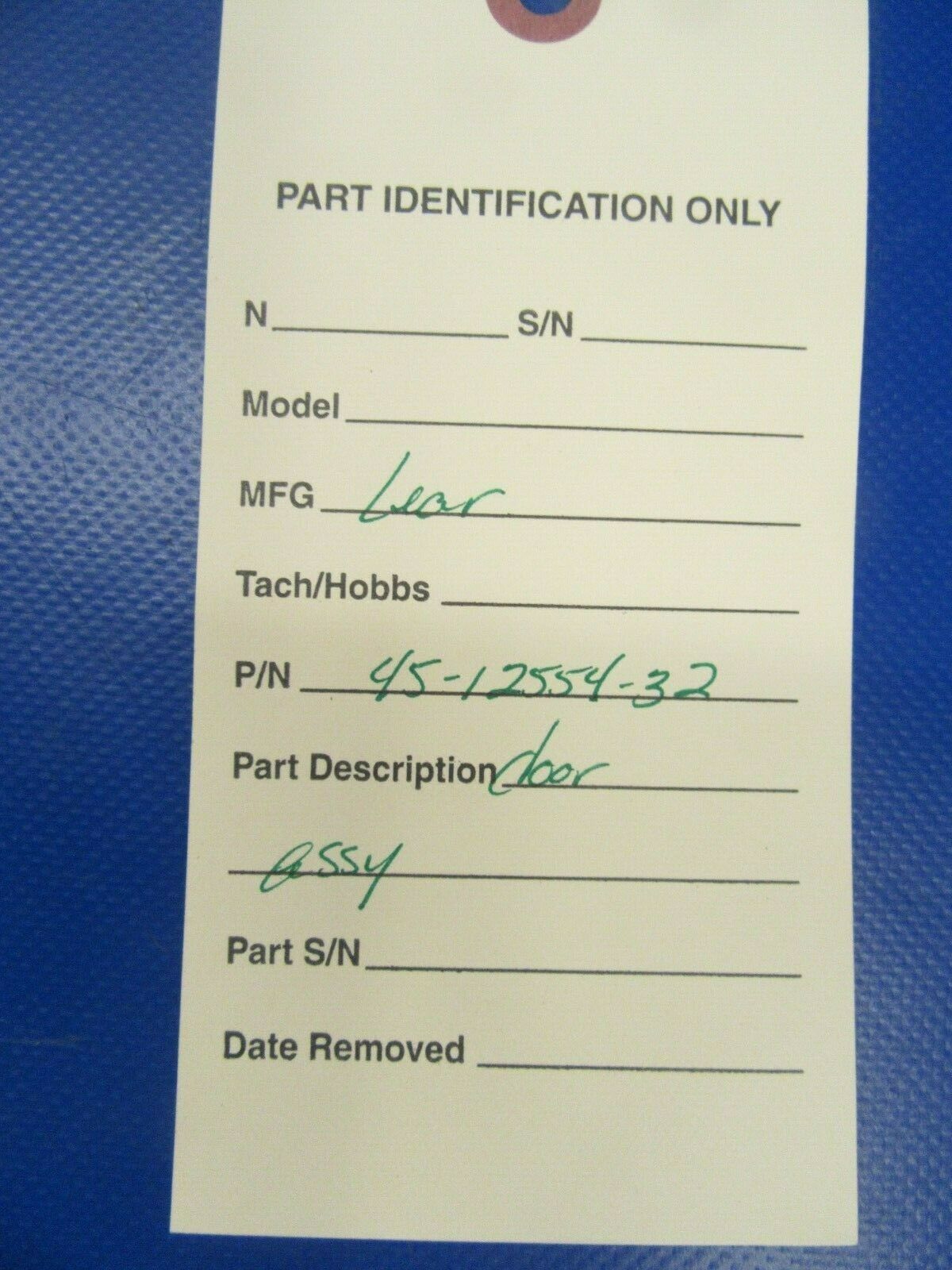 Bombardier Learjet Door Assy.  P/N 45-12554-32 NOS (0419-66)