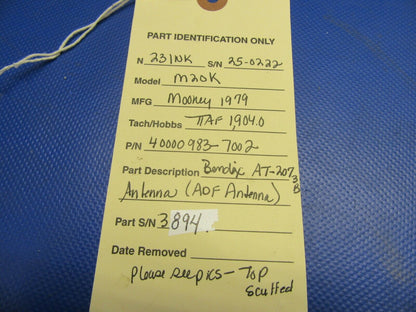 Bendix AT-2073B Antenna (ADF Antenna) P/N 4000983-7002 (0721-606)