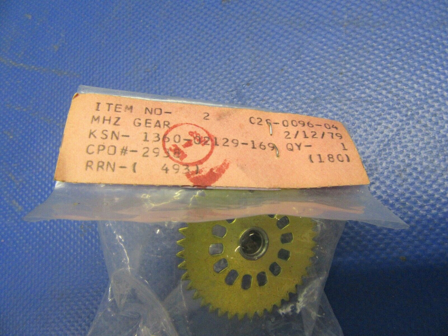 Honeywell Bendix King Gear P/N 029-00096-0004, 029-0096-04 NOS (0921-558)