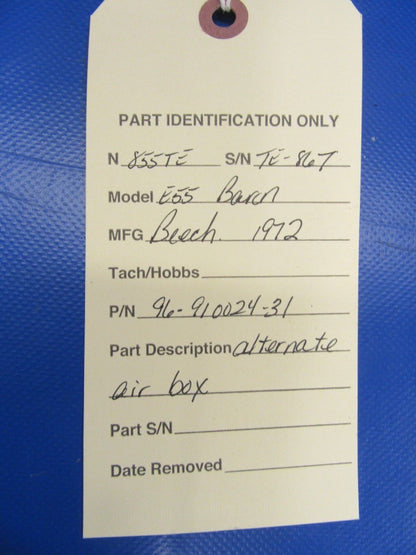 Beech Baron Alternate Air Box P/N 96-910024-31 (0118-40)