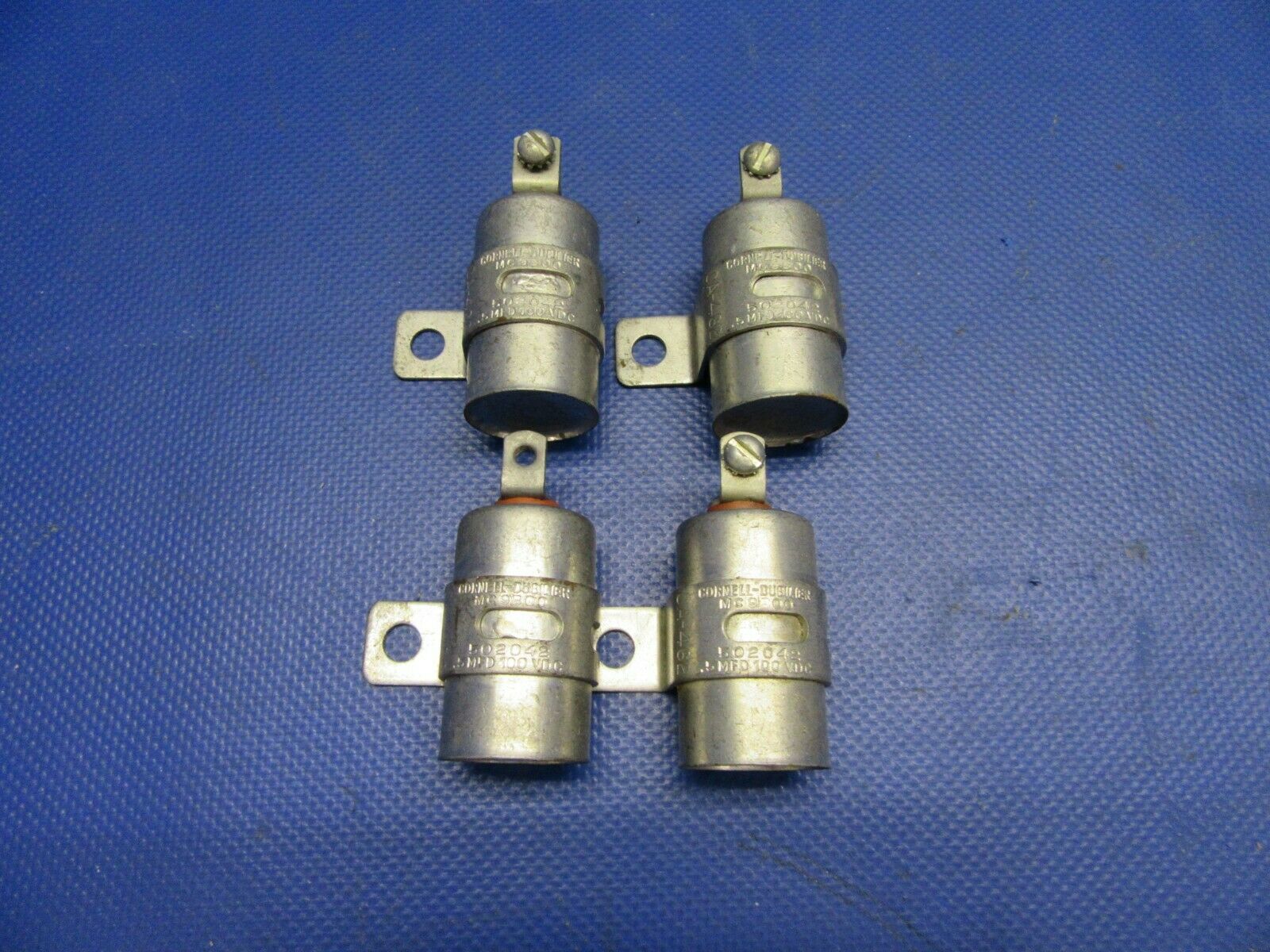 Cornell Dubilier Capacitor .5 MFD 100VDC P/N MC9B00, 502042 LOT OF 4 (0821-566)