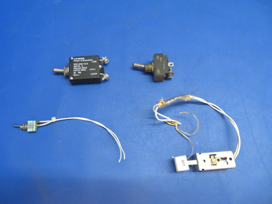 Piper PA-34-200T Switch LOT OF 4 P/N MTA106D, W31-X2M1G-2, 512TS1-4 (0323-521)