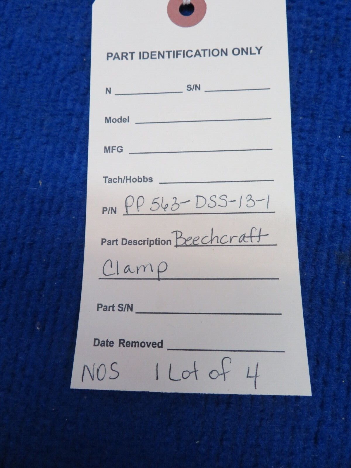 Beechcraft Clamp P/N PP563-DSS-13-1 LOT OF 4 NOS (0622-476)