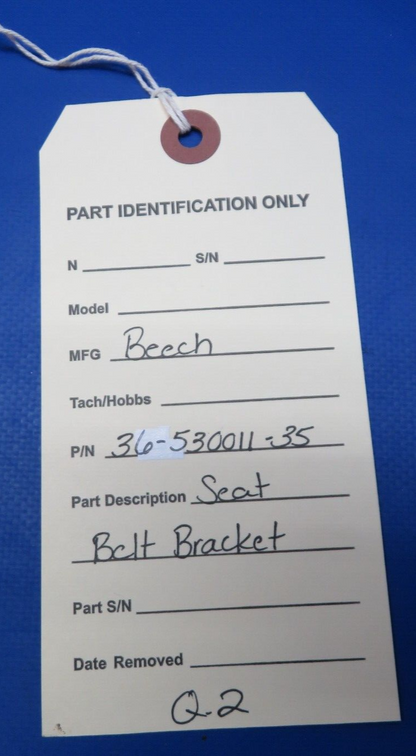 Beech Seat Bracket LH OTBD P/N 58-530261-1 (0523-153)