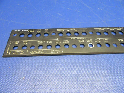 Beech 95-B55 Baron Panel Sub-Panel Edge Lit LH 96-324034-1 (1021-407)