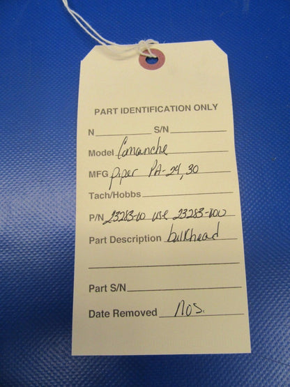 Piper PA-24, 30 Comanche Bulkhead P/N 23283-00 NOS (0617-57)