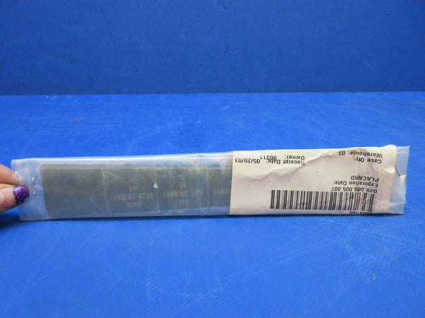 Beech Placard P/N 35-324182 NOS (0923-921)