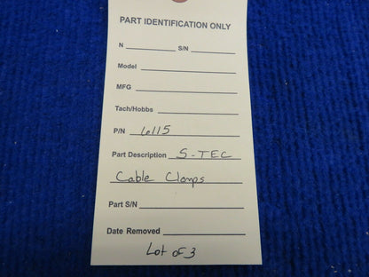 S-Tec Cable Clamps LOT OF 3 P/N 6115 (0222-805)