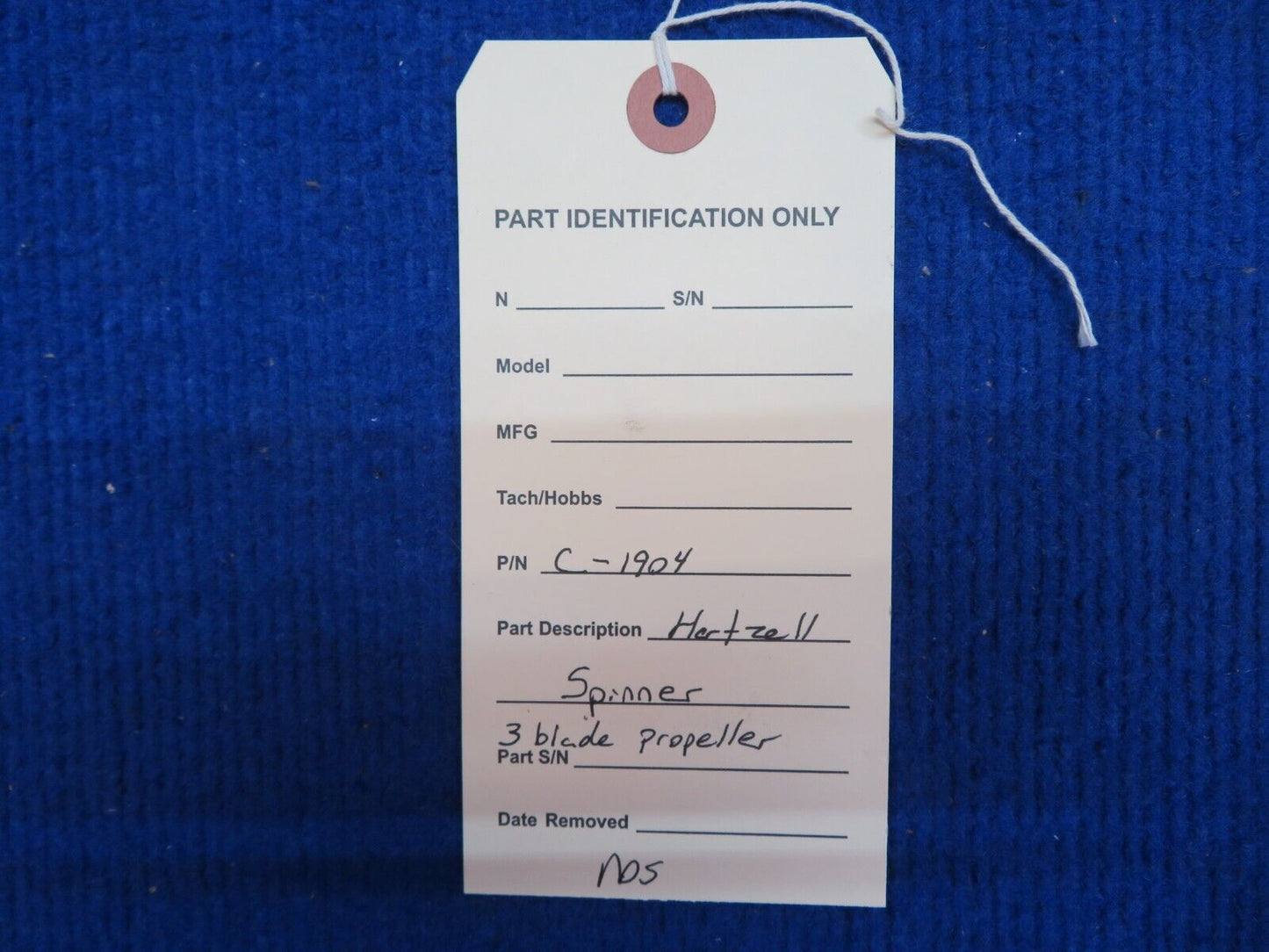 Hartzell Spinner 3 Blade Propeller P/N C-1904 NOS (0622-886)
