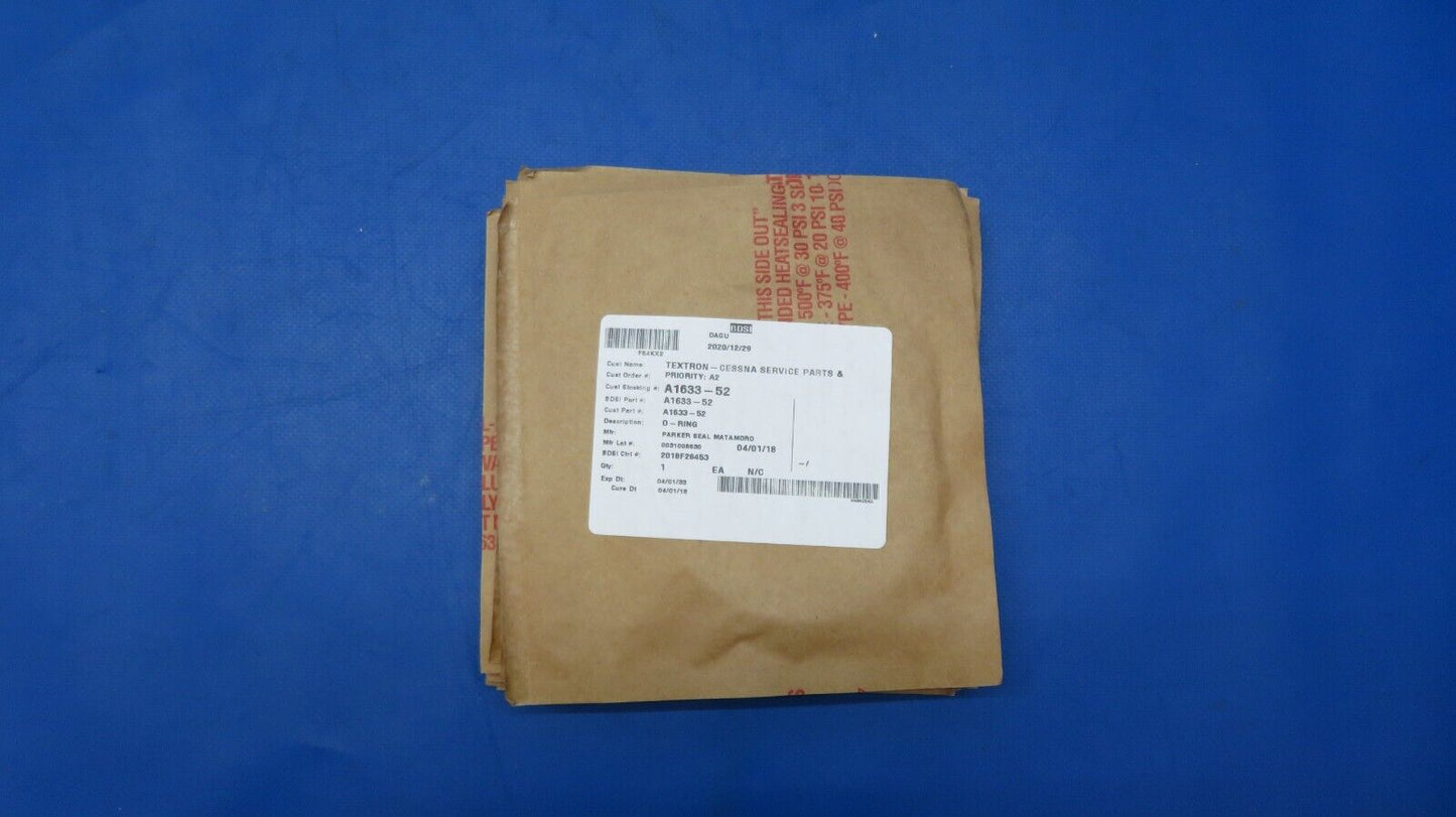 McCauley Propeller O-Ring w/ Paperwork P/N A1633-52 LOT OF 8 NOS (0523-261)