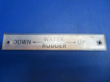 Lake LA-4-200 Water Rudder Placard LOT OF 2 (1222-980)