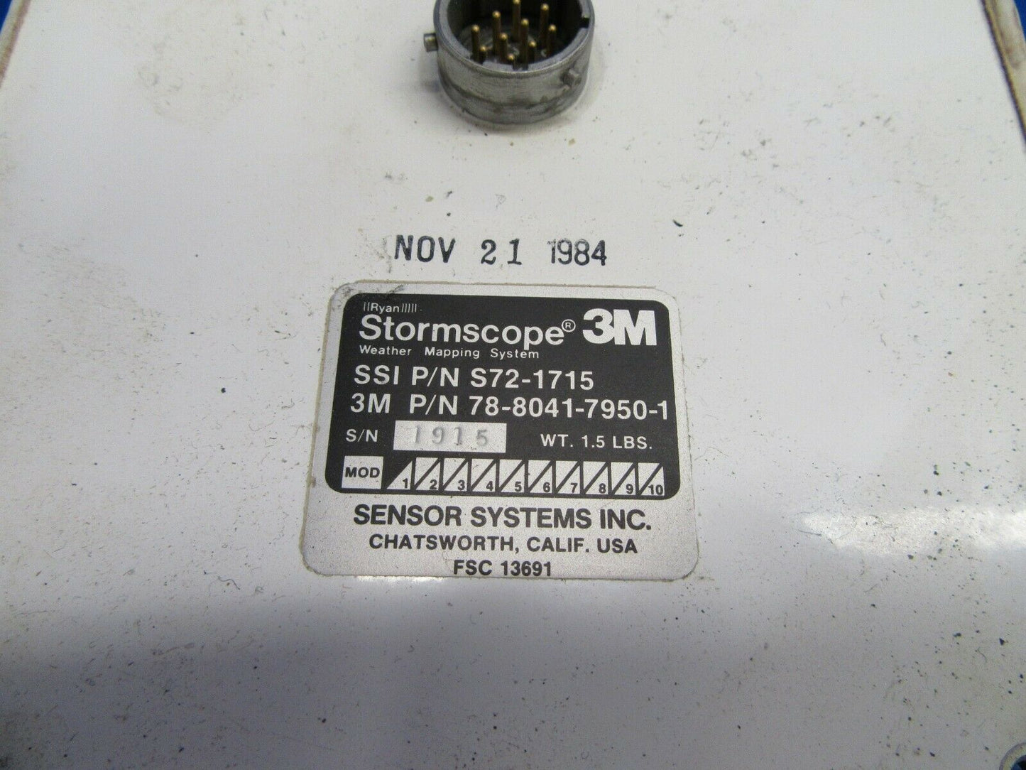 3M Stormscope Antenna P/N S72-1715, 78-8041-7950 (0419-350)