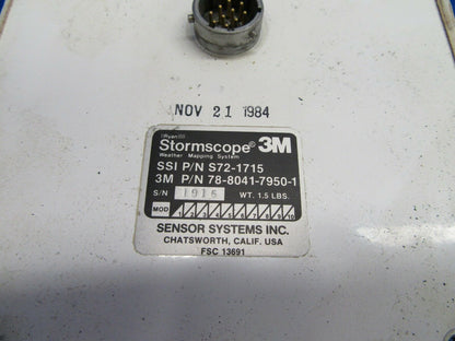 3M Stormscope Antenna P/N S72-1715, 78-8041-7950 (0419-350)