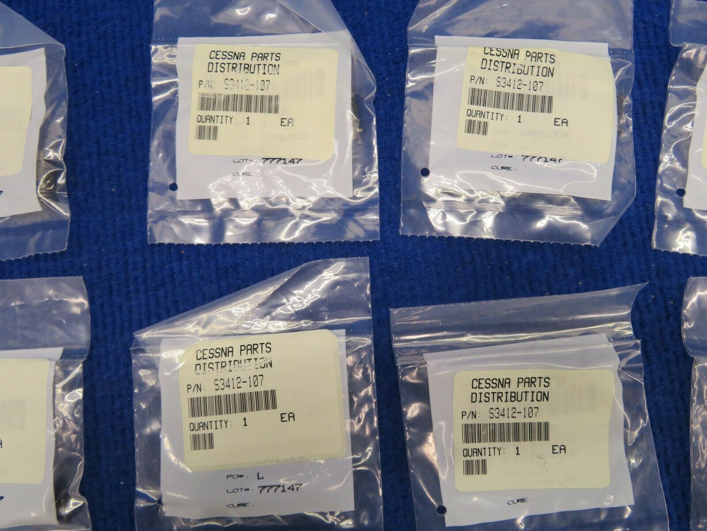 Cessna Fastener P/N S3412-107 LOT OF 10 NOS (0522-149)