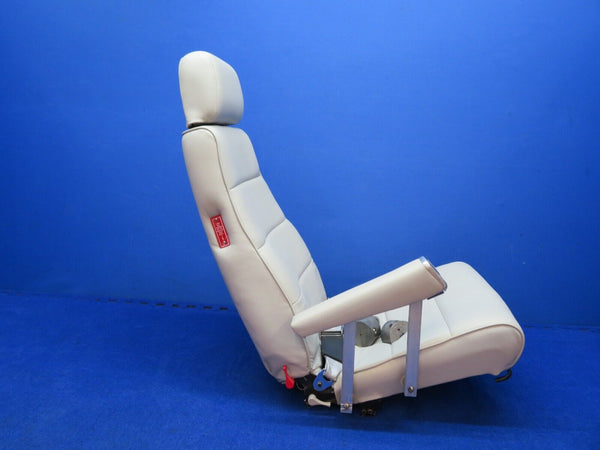 Beech Baron Leather Seat #3 Passenger Dove Gray P/N 102-530094-3 (0218-74)