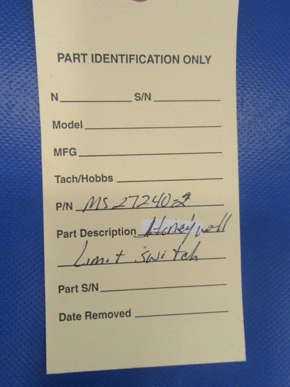 Honeywell Micro Switch landing Gear Limit Switch P/N MS27240-2 (0818-42)