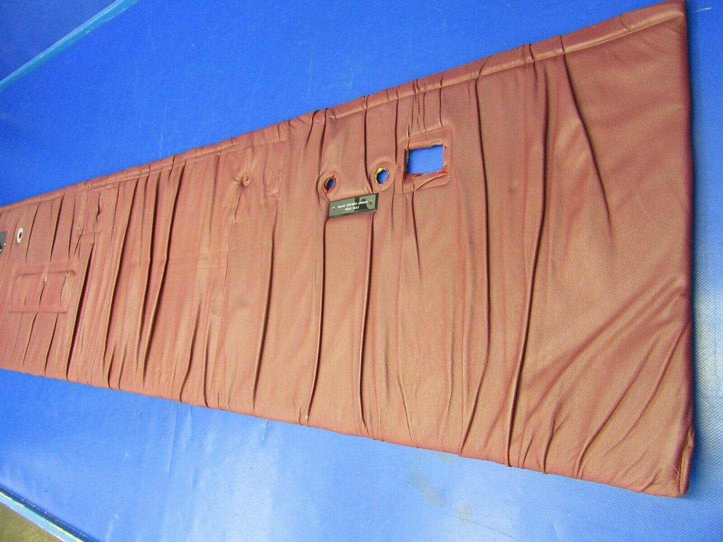 Beech Baron 58P Interior Side Panel Set - Maroon Leather - Burn Cert. (0420-208)