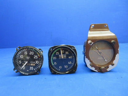 Beech Aircraft Instruments MAN CAVE / Decoration LOT OF 9 (0823-119)