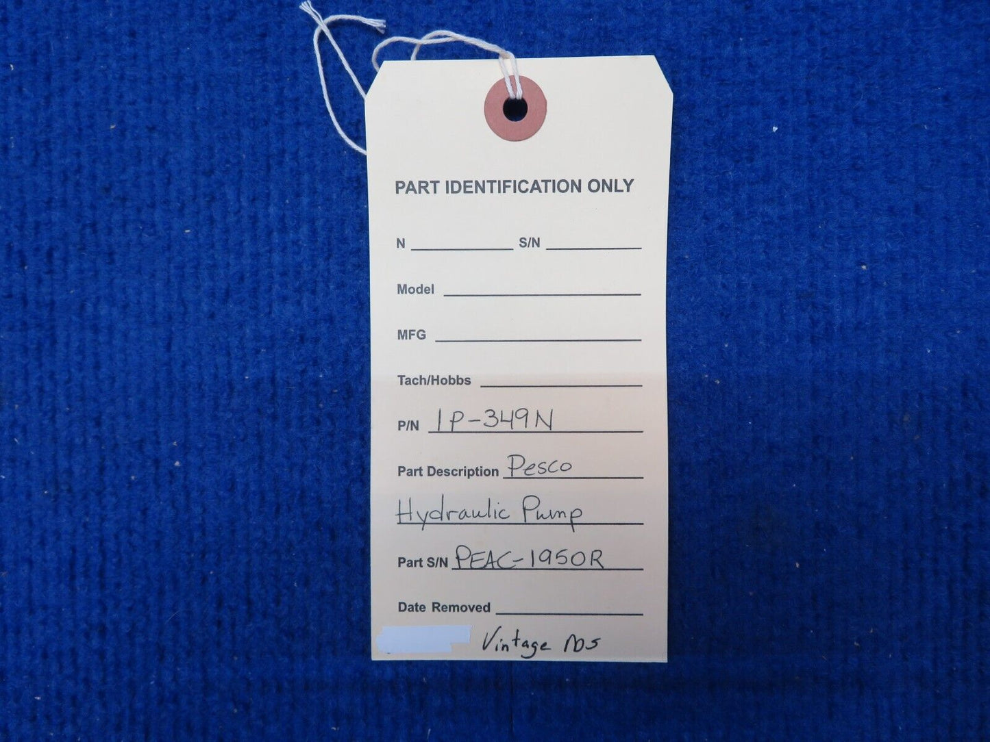 Pesco Hydraulic Pump P/N 1P-349N Vintage NOS (0722-326)