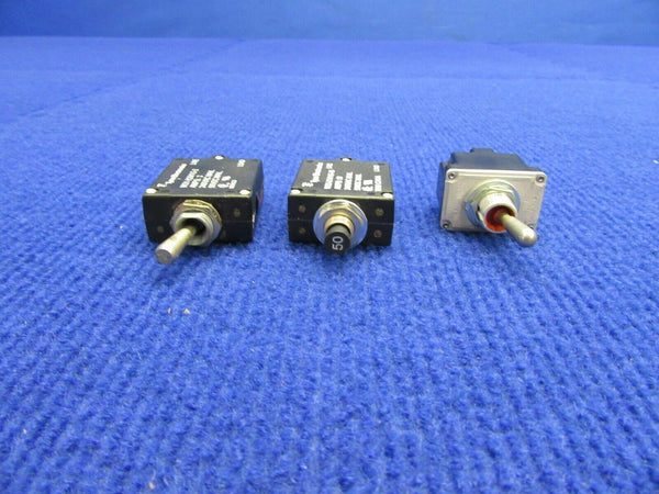 Piper PA-32-300 Circuit Breaker & Switches PN W23-XIAIG-50 LOT OF 3 (1121-511)