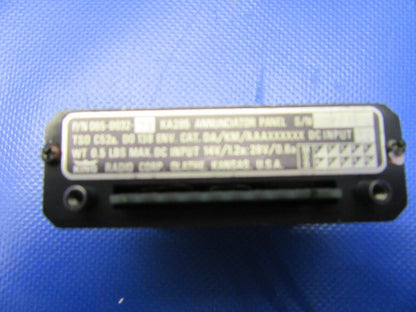 King KA 285 Annunciator Panel 14V-28V P/N 065-0032-01 (0321-495)