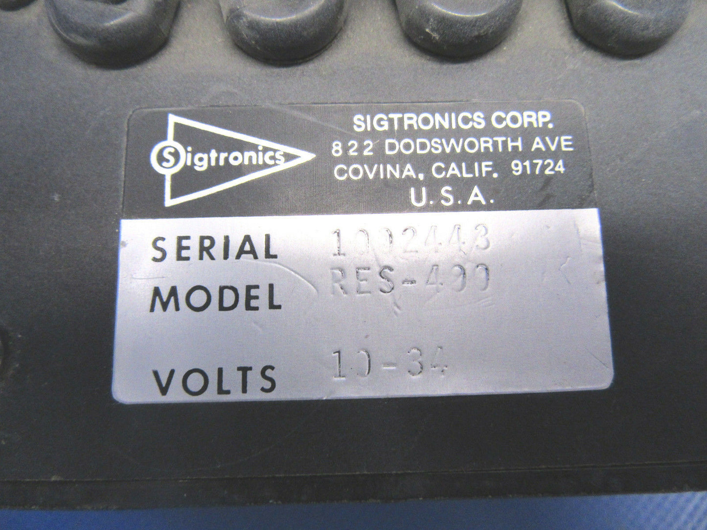 Sigtronics Stereo Switcher 10-34 Volts P/N RES-400 (0518-343)