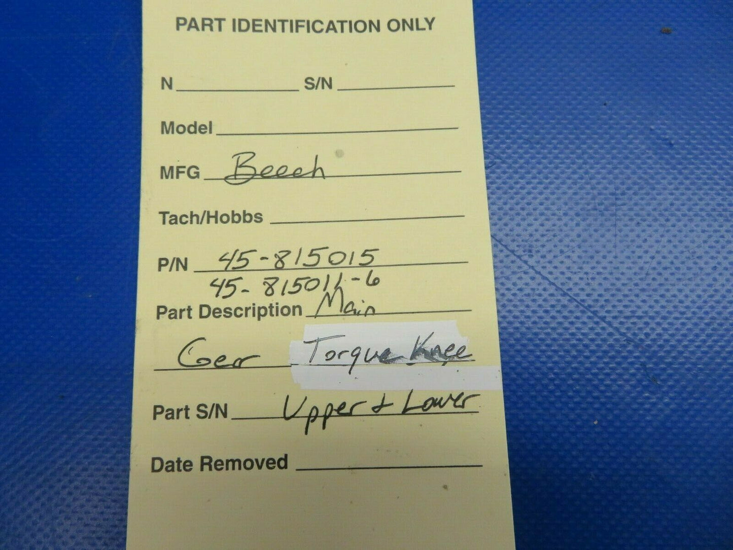 Beech Main Gear Torque Knee Upper & Lower P/N 45-815015, 45-815011-6 (0520-485)