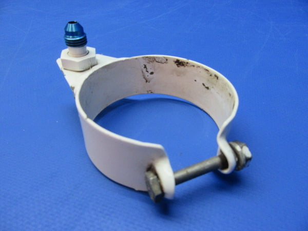 Beech 95-B55 Baron LH Lower Brake Hose Attachment Clamp 35-815264-1 (0823-38)