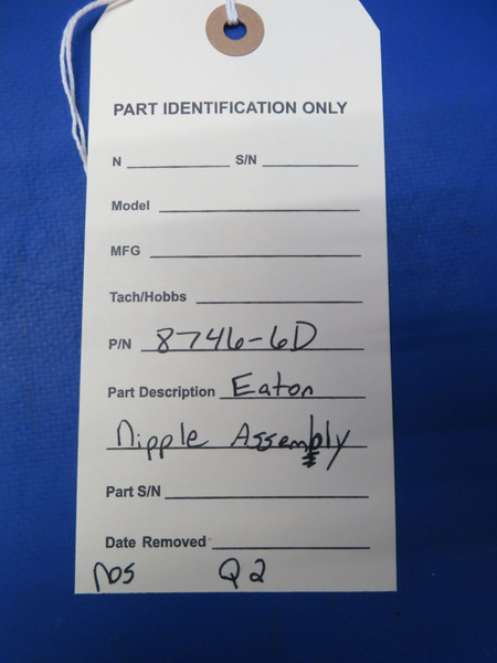 Eaton Nipple Assy P/N 8746-6D NOS (0923-722)